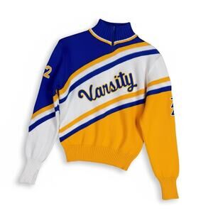 Vintage 90s Varsity Cheerleader Cheerleading Captain Sweater Chargers